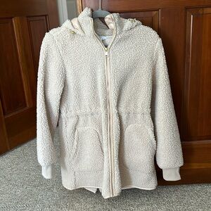 Women’s faux shearling jacket with hood